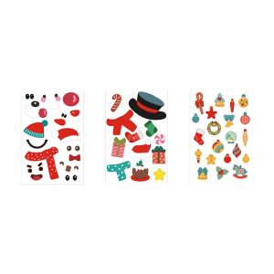 GLIMN. Комплект от шест листа с коледни фигурки и 3 листа стикери