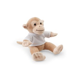 MONKY. Плюшена играчка от полиестер, във формата на маймуна, с тениска