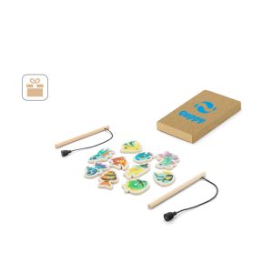 FISHY. Риболовна игра, състояща се от 10 дървени риби, идеална за деца