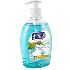 Течен антибактериален сапун с помпа Medix Blue Mineral 400 ml