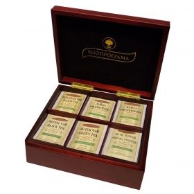 Дървена кутия Биопрограма с 6 вида чай 