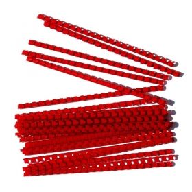 Пластмасови гребени  за подвързване 14 mm до 100 листа Червен 100 бр. 