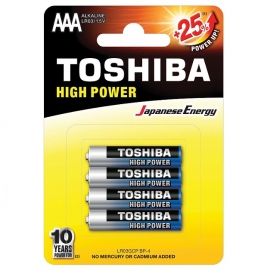 Батерия Toshiba High Power алкална 1.5V LR03/AAA 4 бр.