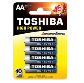 Батерия Toshiba High Power алкална 1.5V LR6/AA 4 бр.