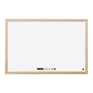 Магнитна бяла дъска с дървена рамка Bi-Office 60х90 cm