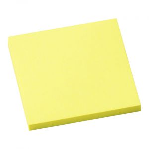 Самозалепващи листчета Info Notes жълт неон - 75х75mm - 80л.