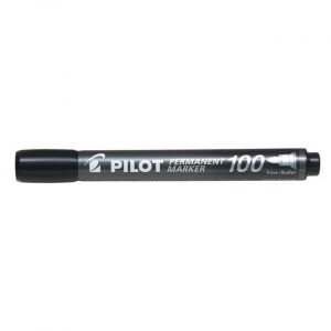 Перманентен маркер Pilot 100 объл връх Черен