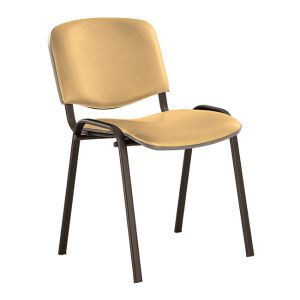Стол ISO Black EcoLeather изк. кожа Жълт