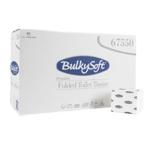 Тоалетна хартия на пачки Bulky Soft Premium двупластова